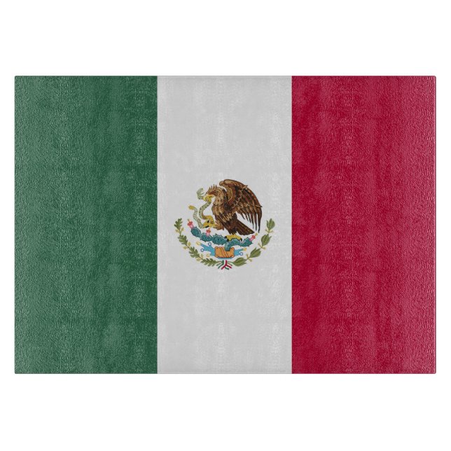 Mexico flag cutting board (Front)