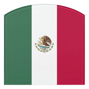 Mexico flag door sign