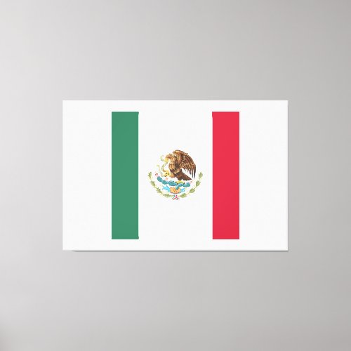 Mexico Flag Emblem Canvas Print