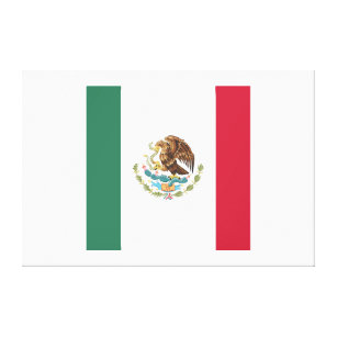 Mexico Flag Emblem Canvas Print