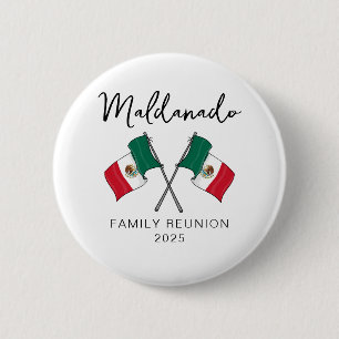 Mexico Flag Family Reunion Button