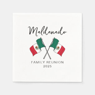 Mexico Flag Family Reunion Napkins