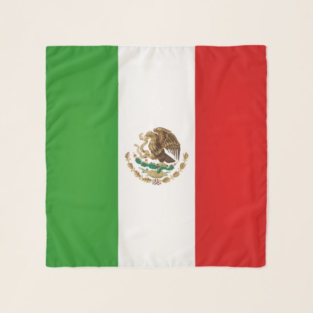 Mexico Flag Fashion Scarf (Front)