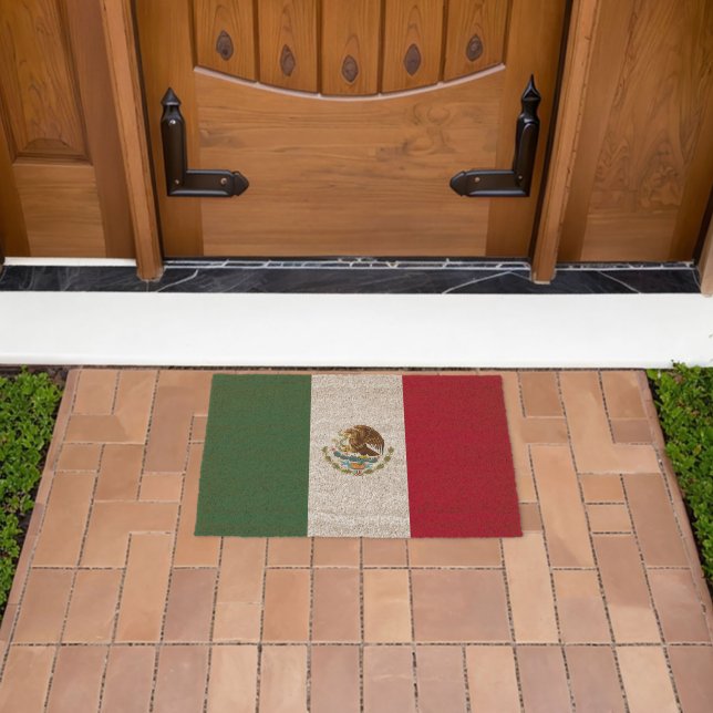 Mexico flag fiber doormat (Insitu (Outdoor))