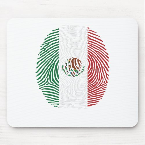 mexico flag fingerprint mouse pad