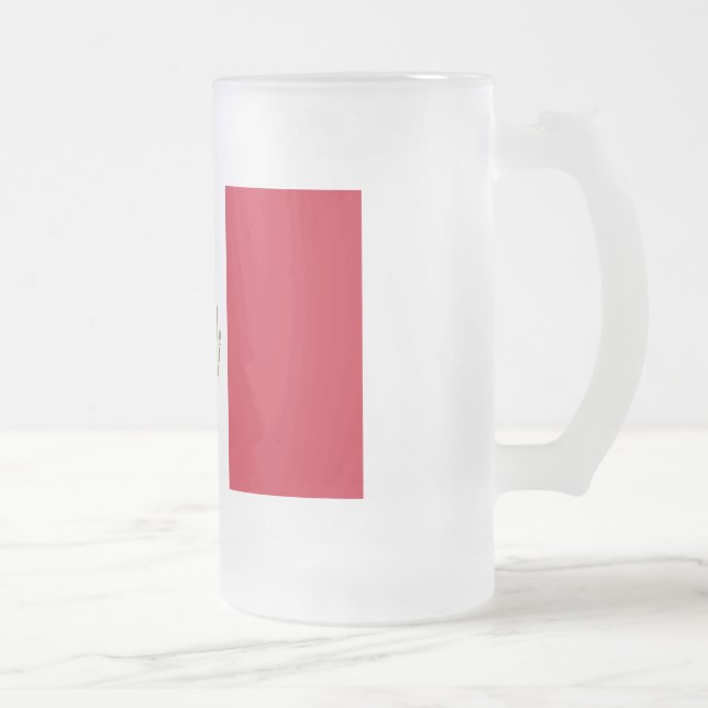 Mexico Flag Frosted Glass Beer Mug (Right)