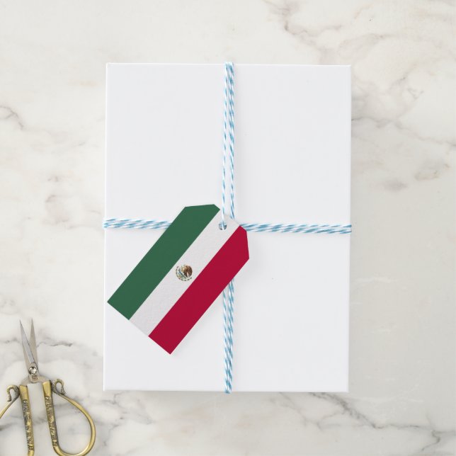 Mexico flag gift tags (With Twine)