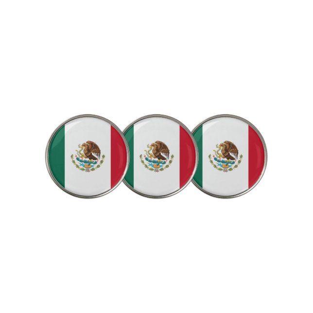 Mexico flag golf ball marker (3 Up)