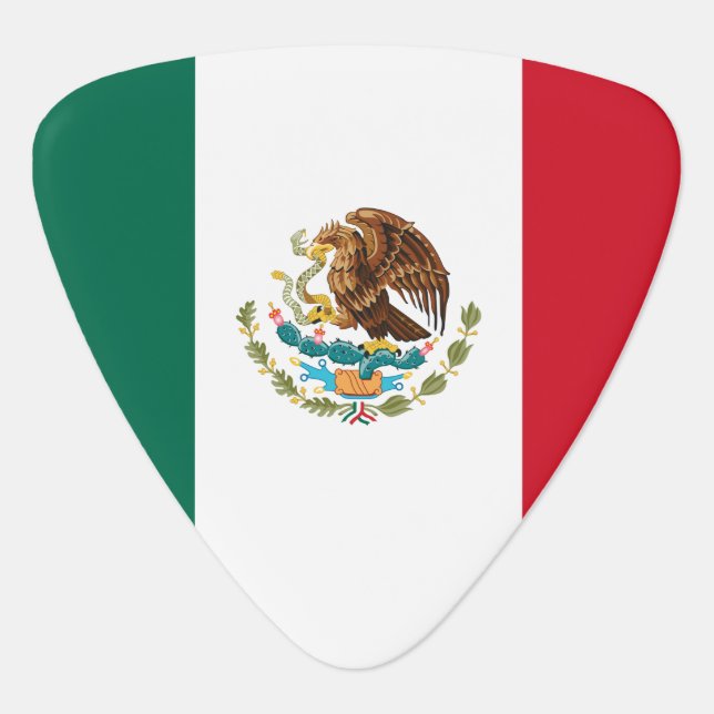 Mexico flag guitar pick for Mexican musicians (Front)