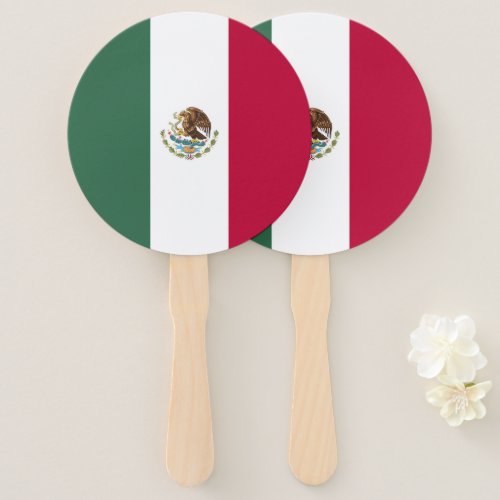 Mexico flag hand fan