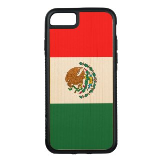 Mexico Flag iPhone 7 Maple Wood Bumper Case