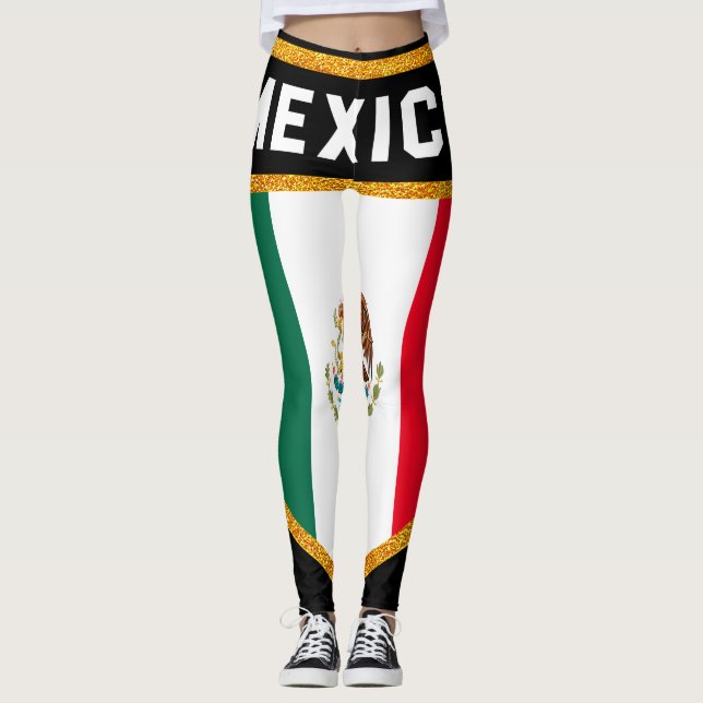 Mexico Flag Leggings (Front)