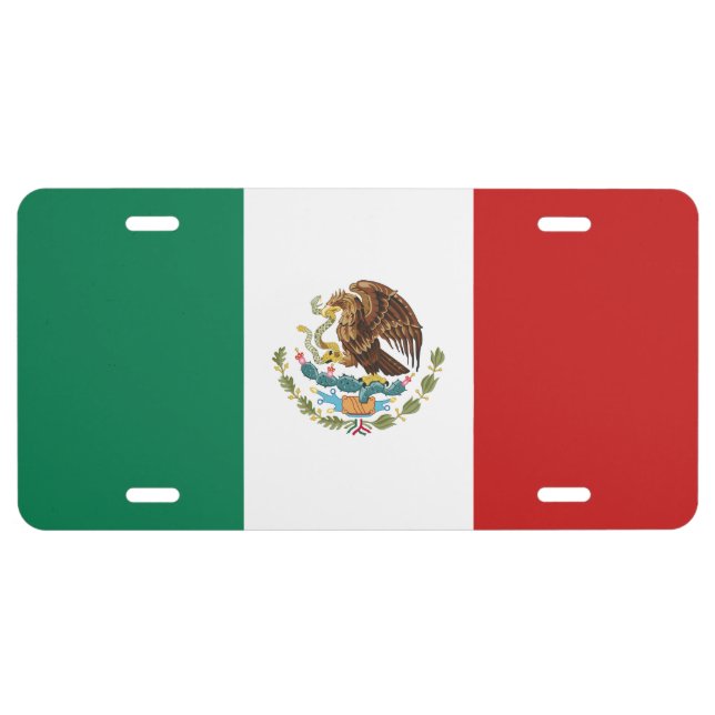 Mexico Flag License Plate (Front)