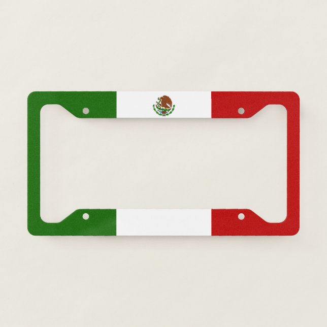 Mexico flag license plate frame (Front)