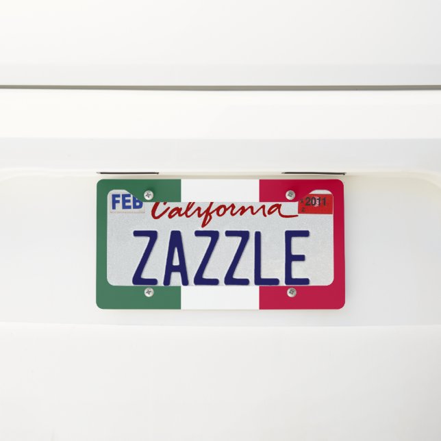 Mexico flag license plate frame (On Car)