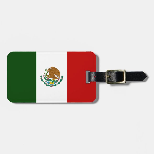 Mexico flag luggage tag (Front Horizontal)