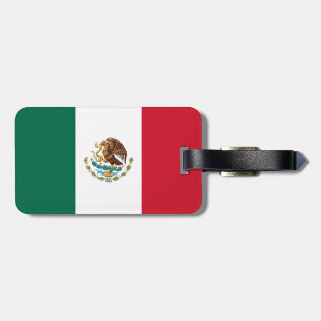 Mexico Flag Luggage Tag (Back Horizontal)