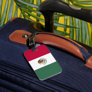 Mexico flag luggage tag