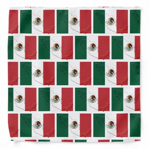 MEXICO Flag Map Bandana