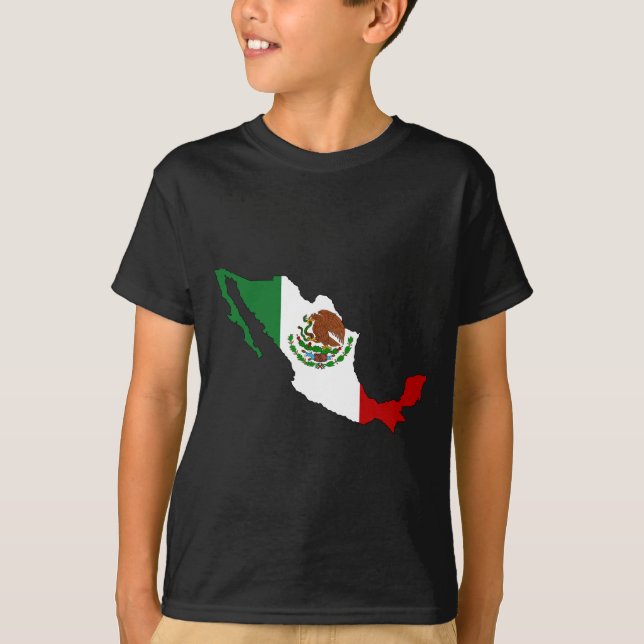 Mexico flag map T-Shirt (Front)