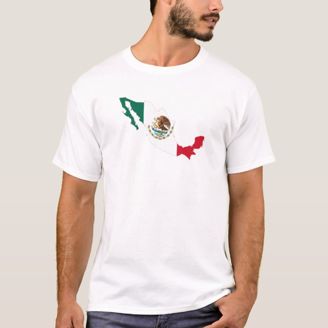 Mexico Flag Map T-Shirt (Front)