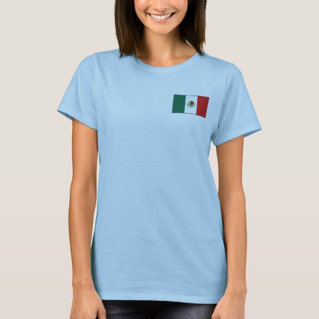 Mexico Flag + Map T-Shirt (Front)