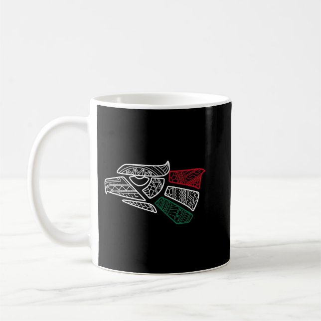 Mexico Flag Mexican Eagle Aztec Style Hecho En Mex Coffee Mug (Left)