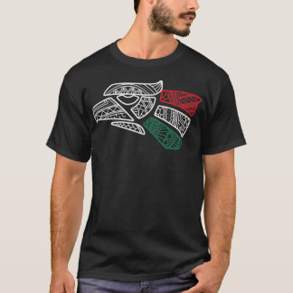 Mexico Flag Mexican Eagle Aztec Style Hecho En Mex T-Shirt