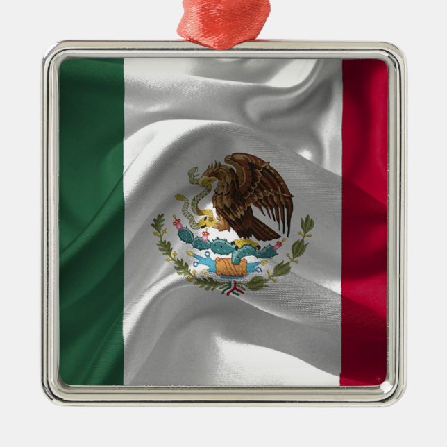 Mexico Flag Mexican Flag Flag Of Mexico Metal Ornament (Front)