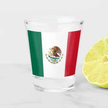 Mexico Flag Mexican Patriotic Shot Glass by YLGraphics at Zazzle