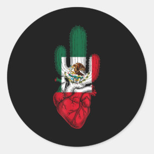 Mexico flag mexican pride mexican roots mexican classic round sticker