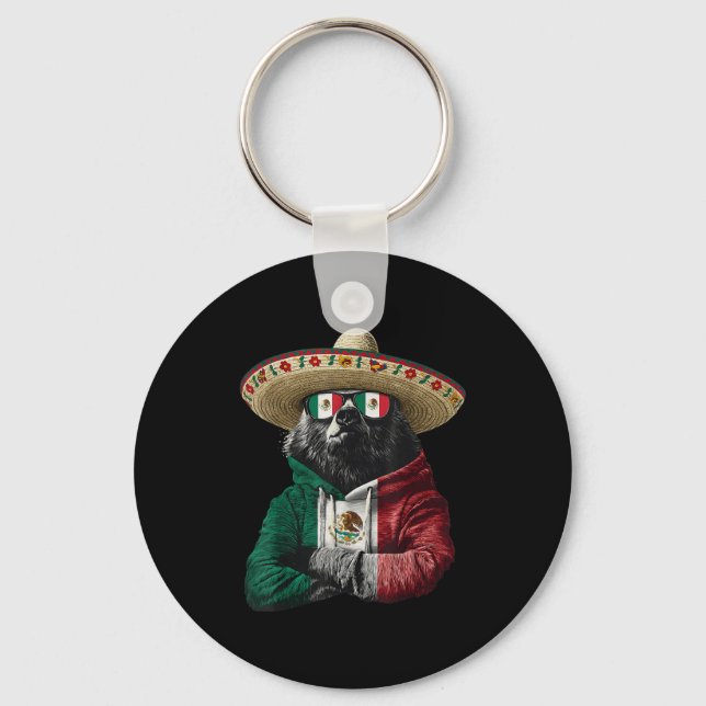 Mexico Flag Mexican Pride Mexican Roots Mexican Fl Keychain (Front)
