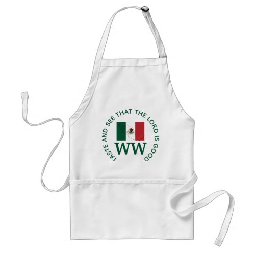 MEXICO Flag MONOGRAM Customized Scripture Adult Apron