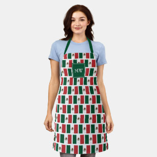 MEXICO FLAG Monogram MEXICAN Apron