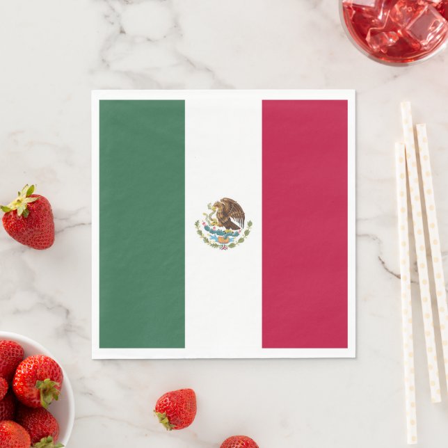 Mexico flag napkins (Insitu)