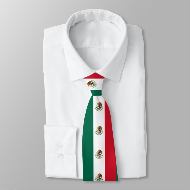 MEXICO FLAG NECK TIE (Tied)