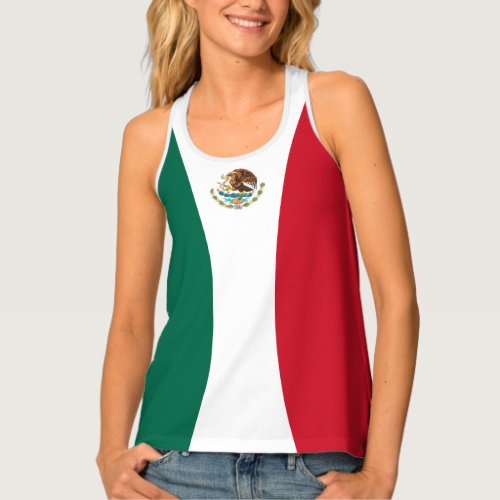 Mexico Flag Pattern Tank Top