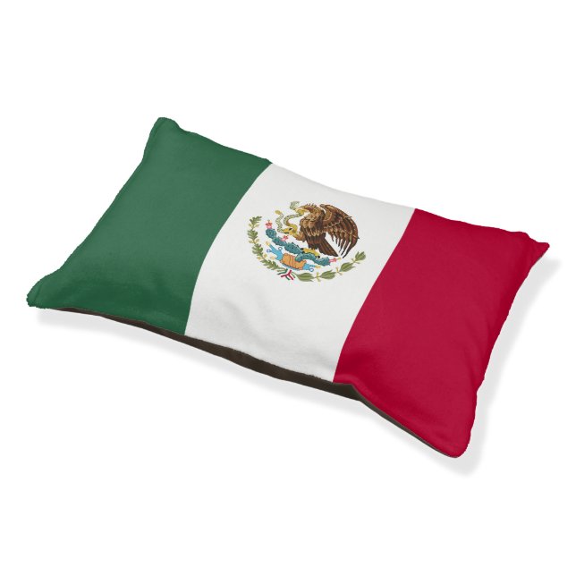 Mexico flag pet bed (Angled)