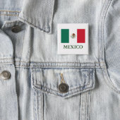 Mexico Flag Pin Back Button (In Situ)