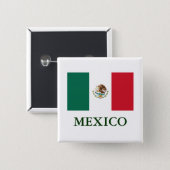 Mexico Flag Pin Back Button (Front & Back)