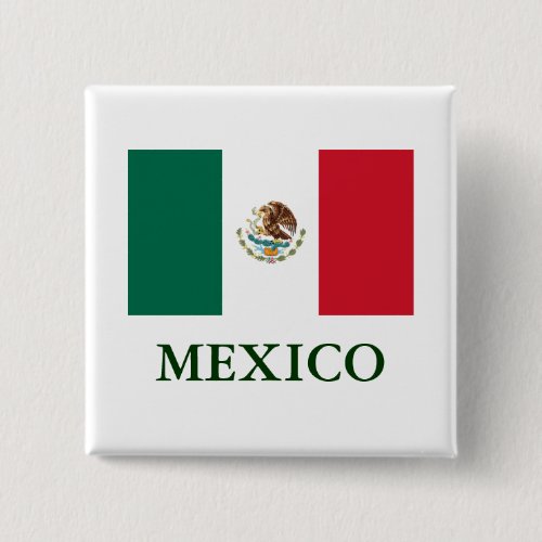 Mexico Flag Pin Back Button