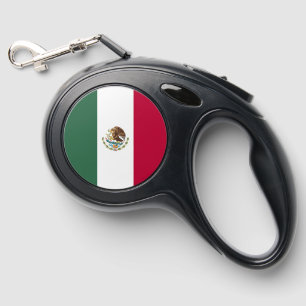 Mexico flag retractable pet leash 