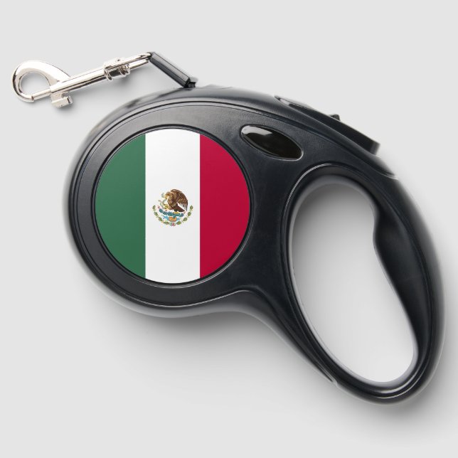 Mexico flag retractable pet leash  (Front)