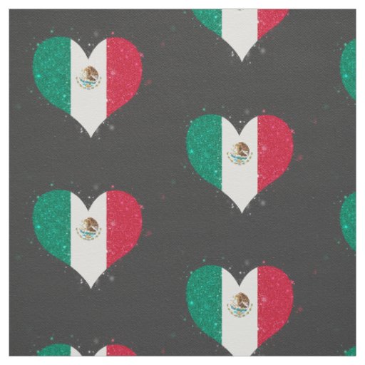 Mexico Flag Shining Unique Fabric