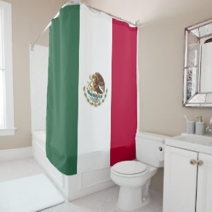 Mexico flag shower curtain