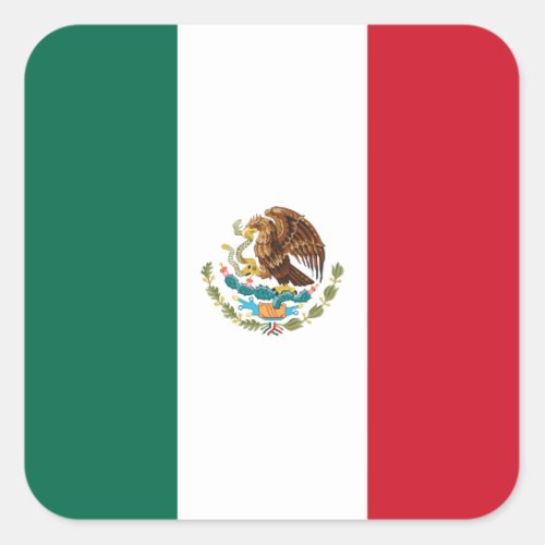 Mexico Flag Square Sticker