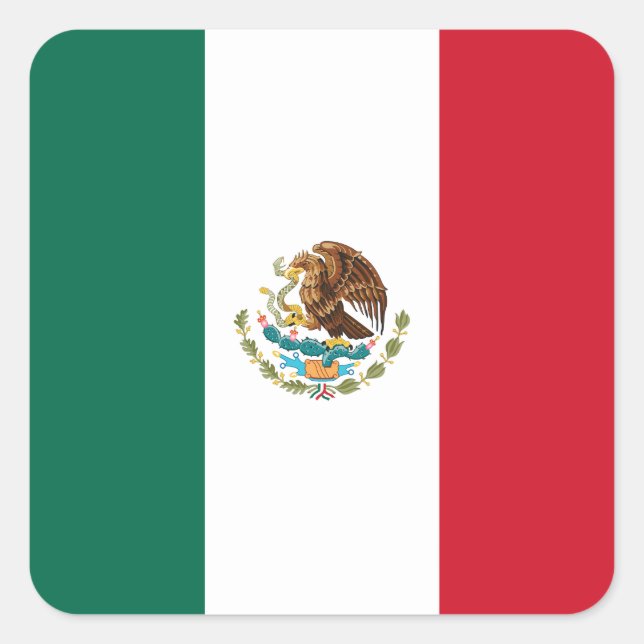 Mexico Flag Square Sticker (Front)