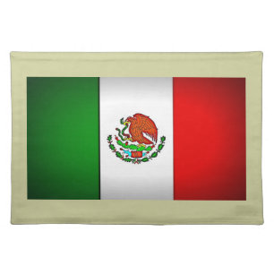 Mexico Flag Stylized Cloth Placemat