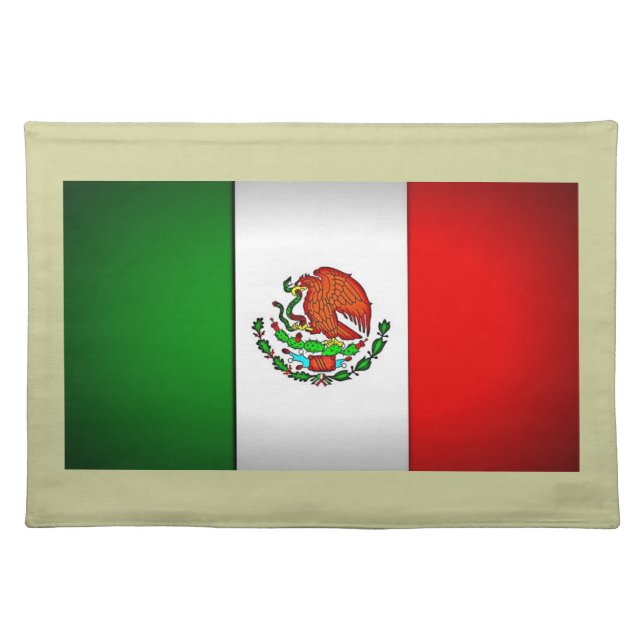 Mexico Flag Stylized Cloth Placemat (Front)