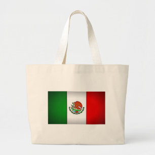 Mexico Flag Stylized Large Tote Bag